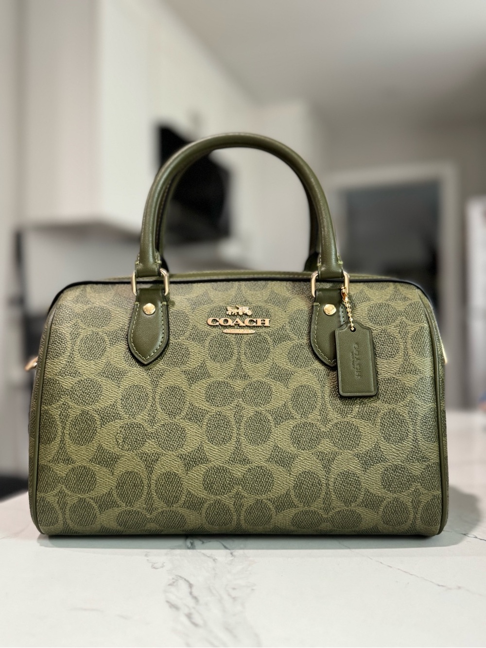 Coach - Rowan Satchel - Olive Signature